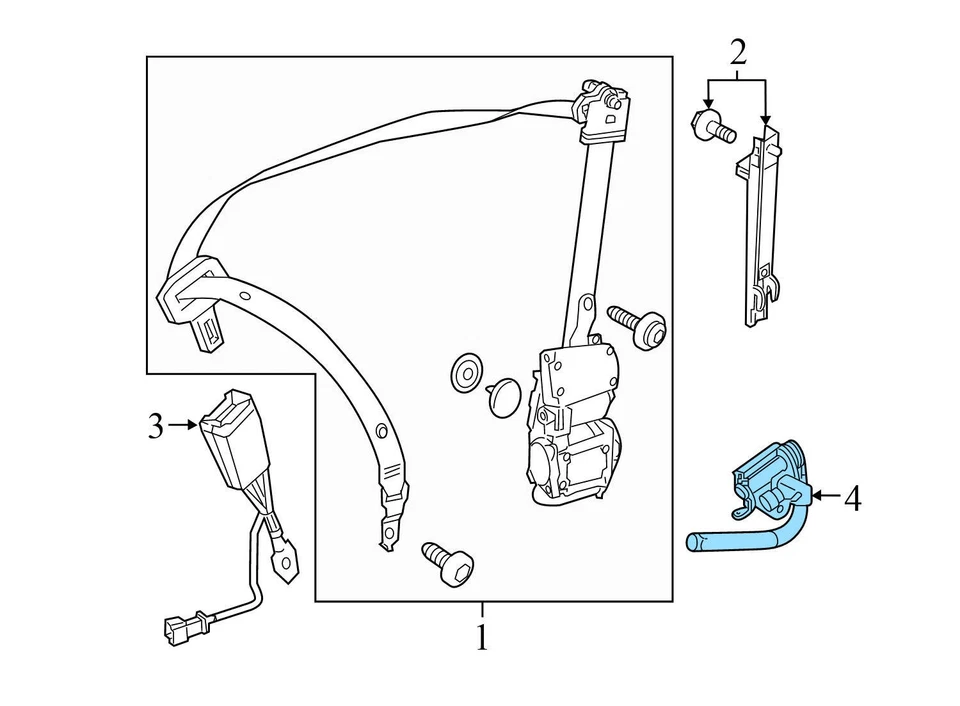 Mercedes-Benz GLC63 AMG 2018-2021 - Tensor cinturón de seguridad delantero derecho 2058600284 Foto 3 de 4