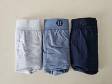 NIB LULULEMON Always In Motion Boxer 5" XXL 3-Pack Starch/Denim/Navy Blue