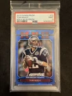 Tom Brady 2013 Panini Prizm Monday Night Heroes Blue #22 Color Match PSA 9