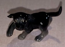 Vintage Hagen Renaker Miniature Black Lab Labrador Puppy Figurine