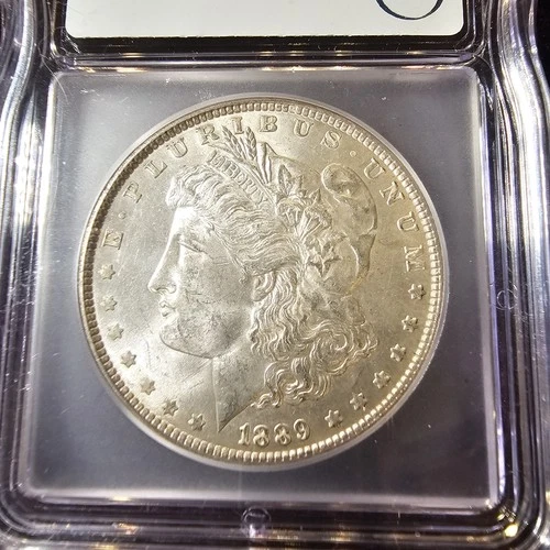 FAST 🚚⚡️ 🔥BEAUTIFUL 👀🔥1889  MORGAN SILVER DOLLAR  ICG  MS63