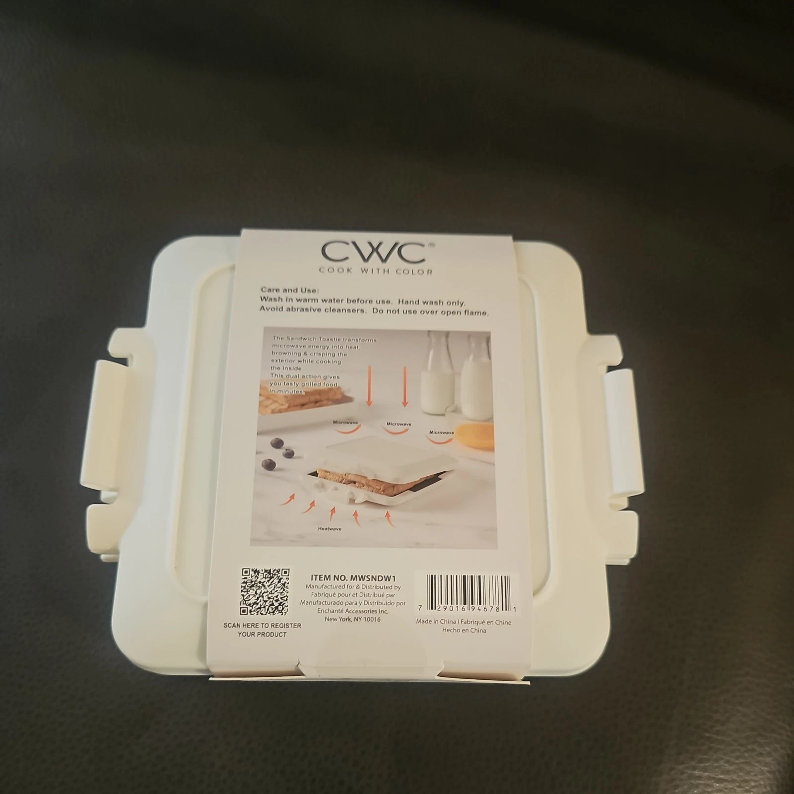 Cook With Color Microwavable Sandwich Toaster Sandwich Maker Panini Maker Taupe