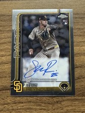 Sean Reynolds Rookie *On Card* Auto 2025 Topps Chrome San Diego Padres. rookie card picture