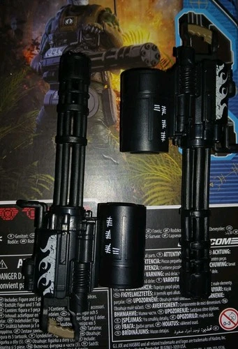 2 Grim Viper 176 Minigun Gatling Gun GIJOE CLASSIFIED SERIES 6" Scale 1/12