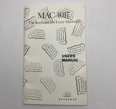 1993 MAC 101-E The Keyboard For Every Macintosh User's Manual Paper