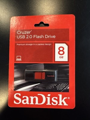 New! Sandisk 8 GB Cruzer USB 2.0 Flash Drive