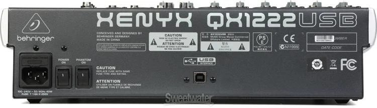 Behringer Xenyx QX1222USB Mixer with USB and Effects - Image 4 of 4