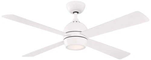 52" Fanimation Kwad Matte White LED Ceiling Fan with Remote - Picture 1 of 2