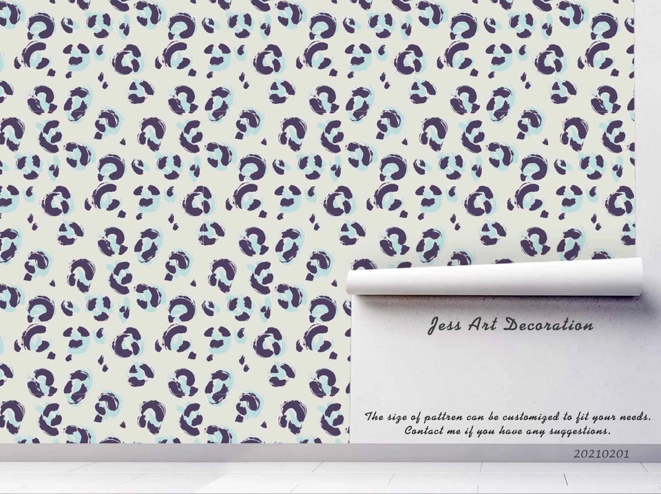 Murales de pared con patrón de textura de piel de leopardo 3D papel tapiz murales pegatina de pared 3 Foto 4 de 4