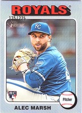 2024 Topps Heritage #683 Alec Marsh Silver Refractor #/225