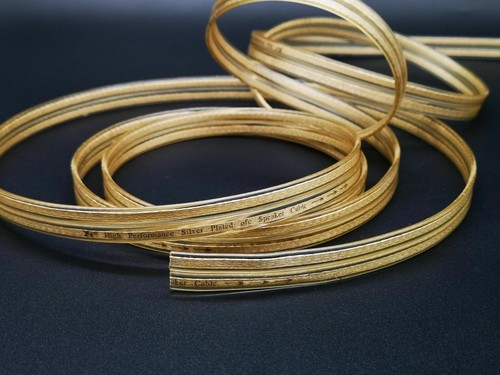 1x OFC Copper Silver Plated Speaker Cable Wire Flat surround - Picture 2 of 2