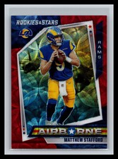 🏈 MATTHEW STAFFORD 2021 ROOKIES & STARS AIRBORNE RED SCOPE HOLO REFRACTOR