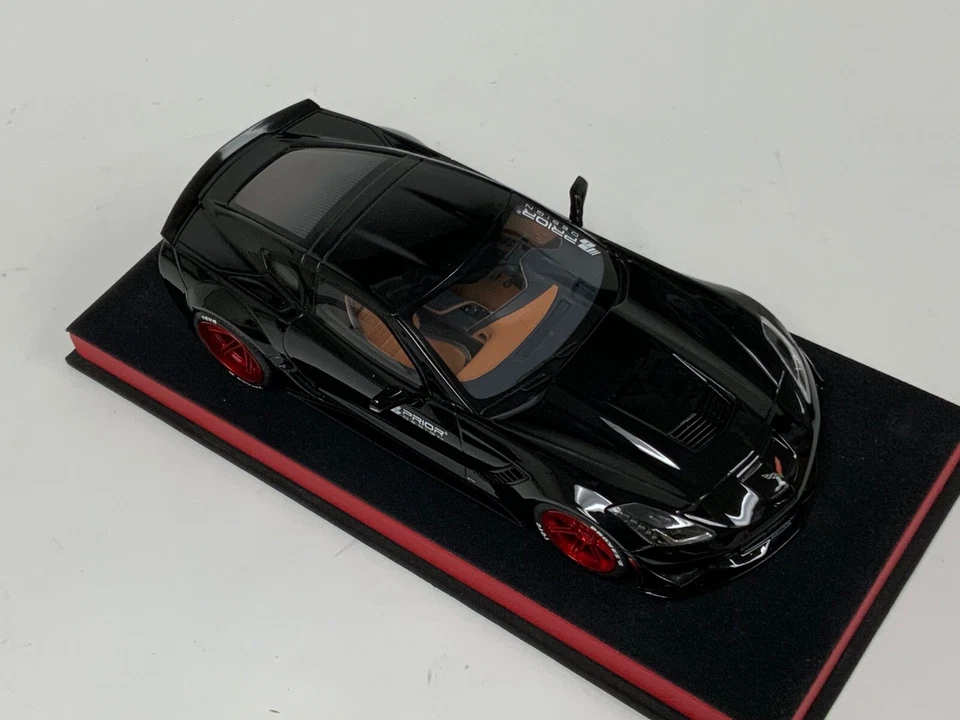 1/18 GT Spirit Chevrolet Corvette C7 diseño previo negro GT249 ruedas personalizadas AB66 Foto 2 de 4