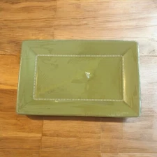 IHR Ideal Home Range Rectangle Green Cafe Plates Zing Kiwi Quantity 8- Read-