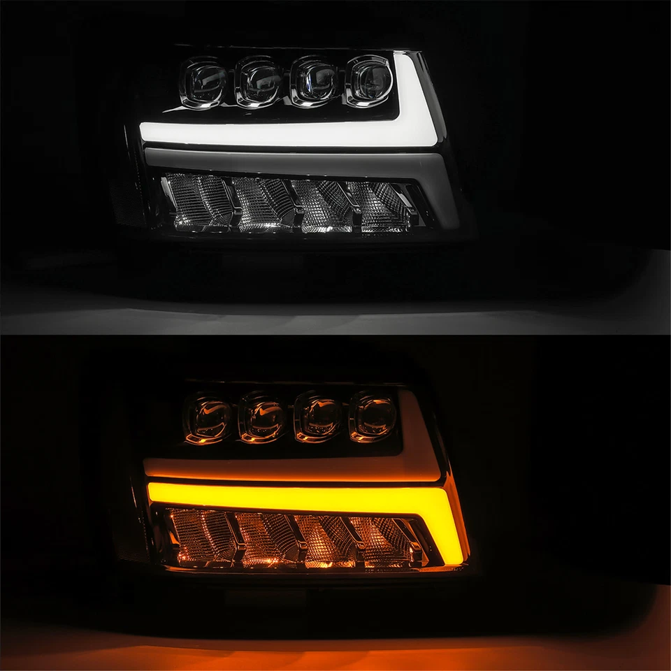 For 07-14 Chevrolet Tahoe/07-13 Avalanche LED NOVA-Series Headlights Jet Black - Imagem 2 de 4