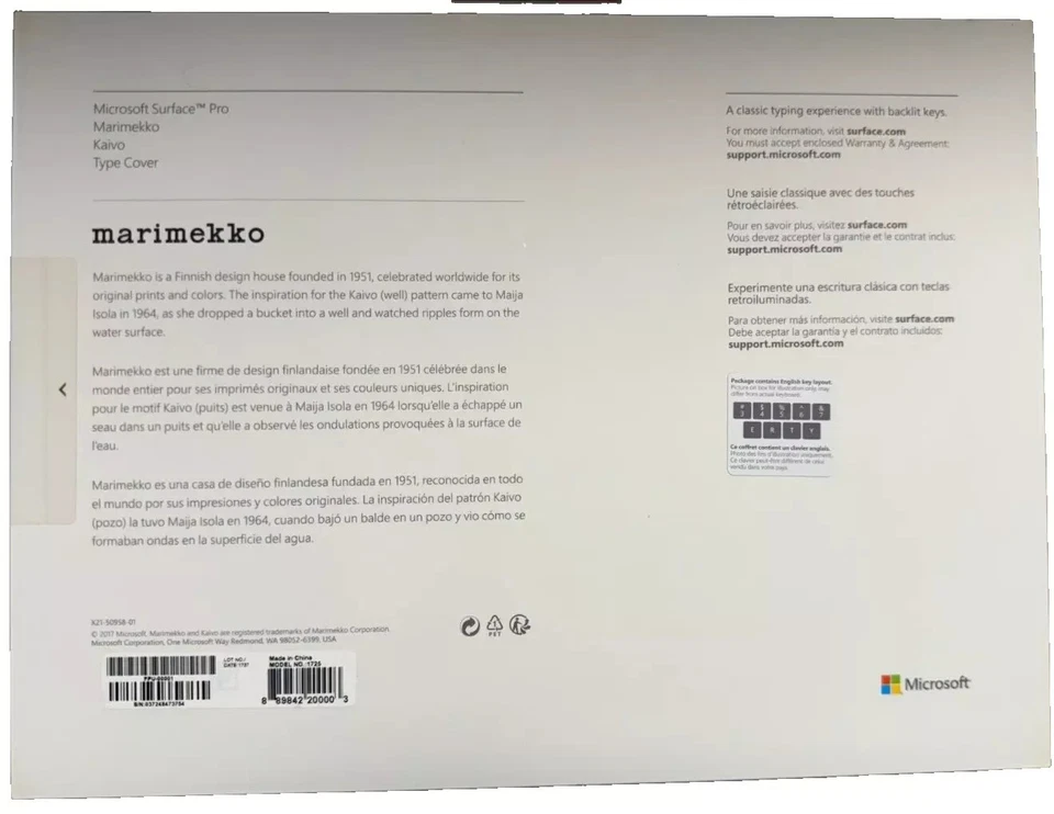 Microsoft Surface Pro Type Cover Marimekko Limited Edition For SP 3/4/5/6/7 - Image 4 of 4