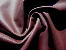Goatskin leather hide Dk Burgundy full bodied Light Pebble Texture Smooth Finish