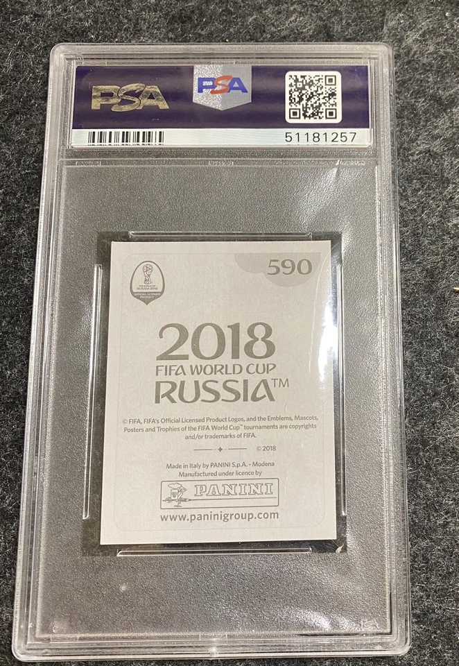 2018 PANINI WORLD CUP MARCUS RASHFORD #590 STICKER PSA 10 GEM MINT - Image 2 of 2