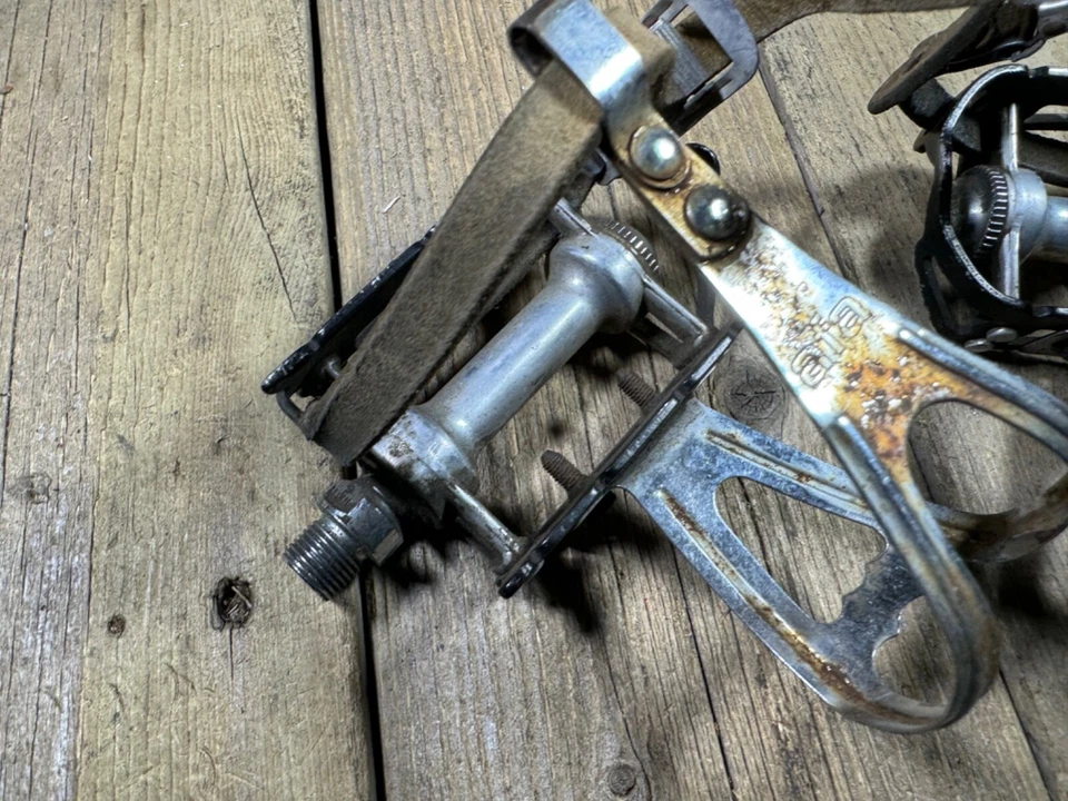 Pedales Campagnolo Super Record 9/16 X 20 Vintage Bicicleta Bicicleta Carretera Pedales Italia Foto 4 de 4