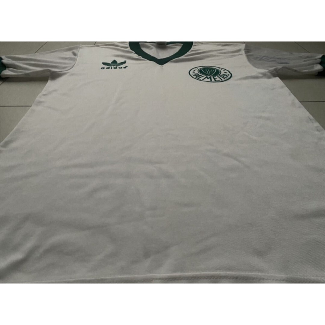 adidas - ブラジル製 80s adidas palmeiras 白 ユニフォーム XXL Palmeiras 1980-90's Away Brazil Camisa Vintage Jersey Shirt