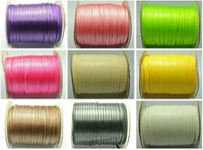 100 Yards Korean Waxed Cord Craft Lace String Thread Flat 4mm Various Color