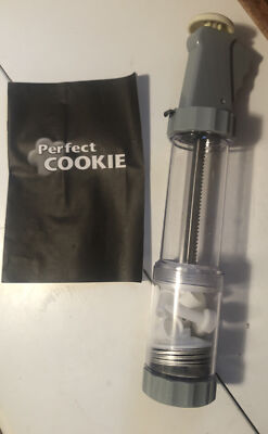 Vintage ~ Perfect Cookie Press With 12 Design Discs, 8 Decorator Tips & Recipies