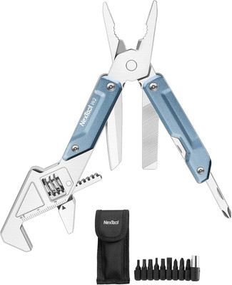 W2, 8 in 1 Multi Tool with Adjustable Wrench, Multitool Pliers, Pocket Knife,...