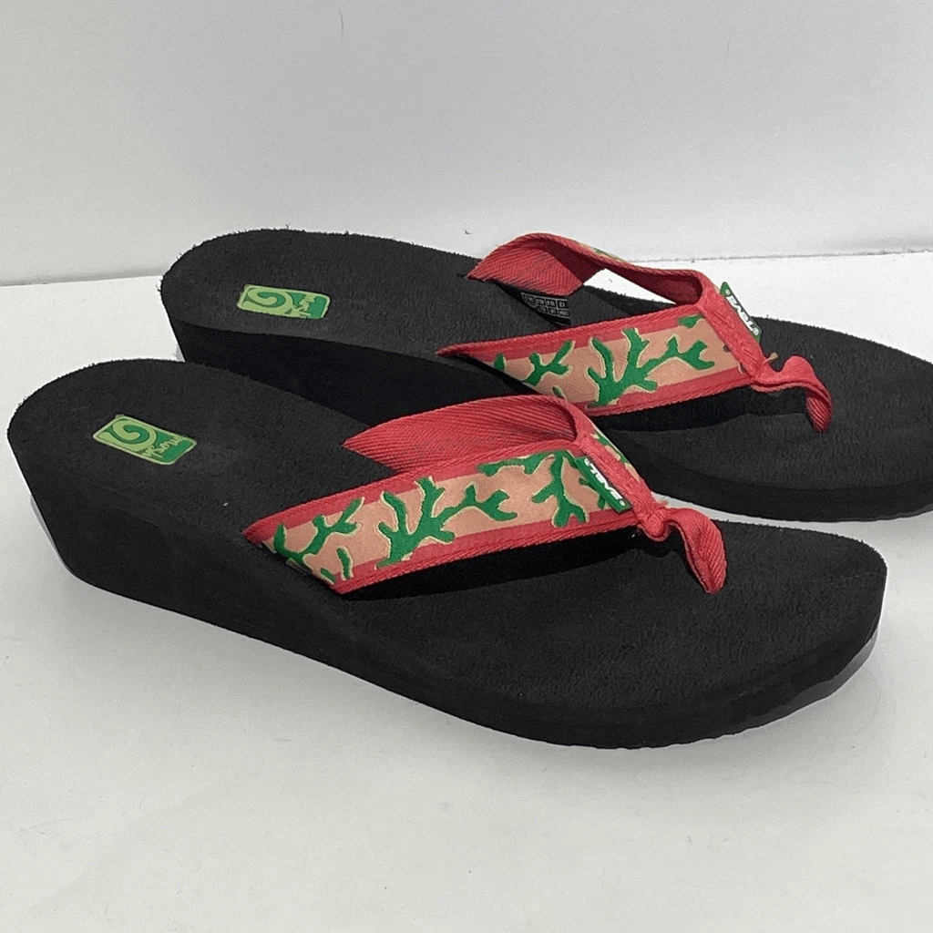 Coral reef flip flops outlet