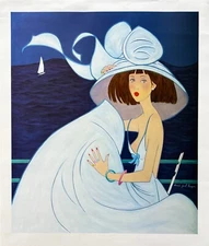 Denis Paul Noyer THE WIND Facsimile Signed Lithograph Art