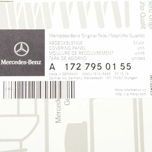NEU MERCEDES-BENZ SLK R172 HINTEN C-SÄULE LINKS VERKLEIDUNG A1727950155 - Bild 10 von 11