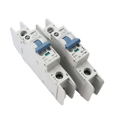 (Lot of 2) Allen Bradley 1498-A1C015 Ser. A Circuit Breaker 1 Pole