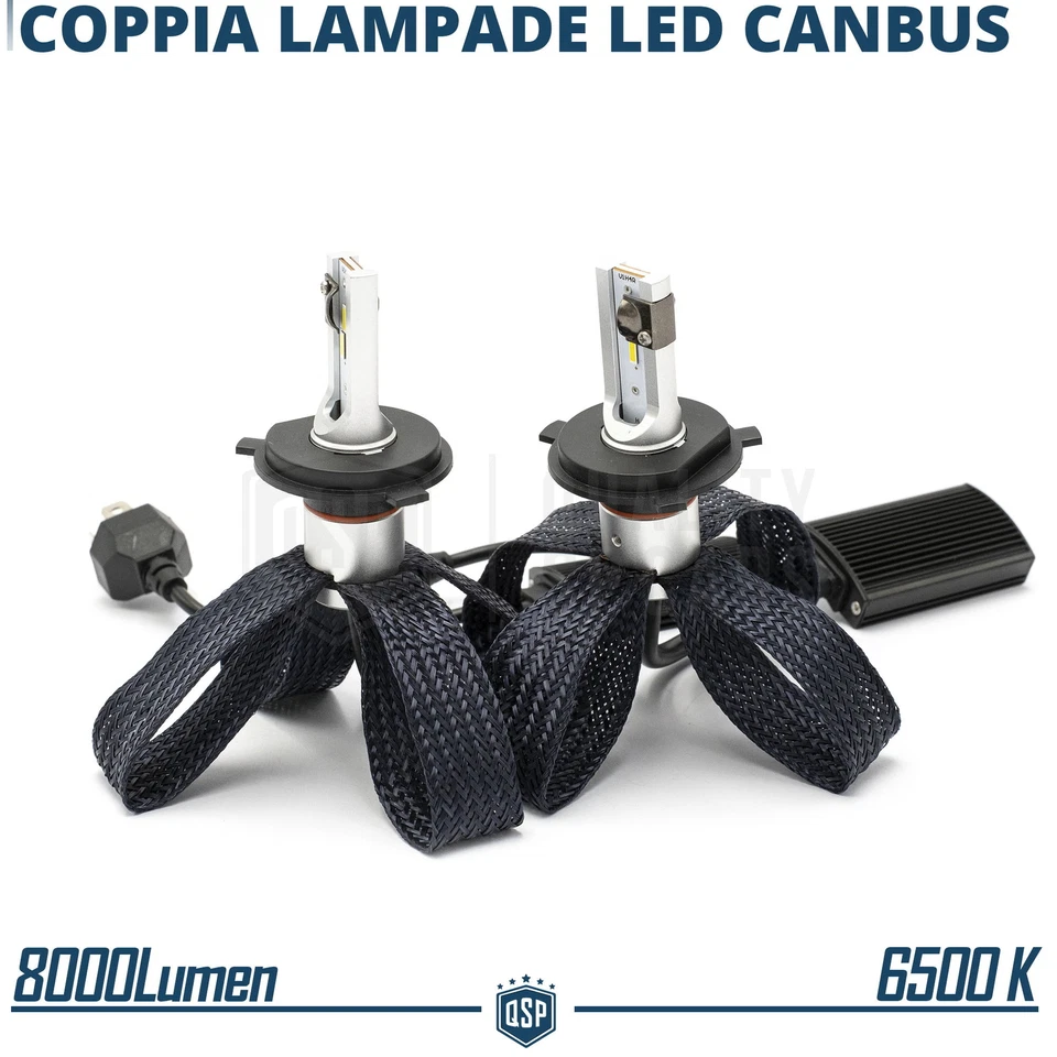Kit LED H4 per TOYOTA YARIS XP130 2011-14 Luci Anabbaglianti +Abbaglianti 8000LM - Immagine 4 di 4