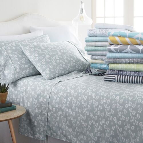 4PC Bed Sheet set Timeless Patterns by Kaycie Gray Fashion Easy Care Deep Pocket - Imagen 1 de 41