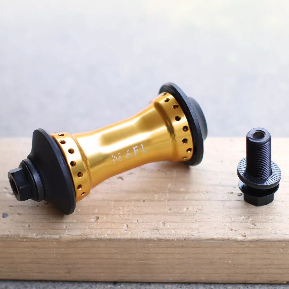 PRIMO BMX N4FL v2 BICYCLE FRONT HUB GOLD 14mm AXLE BOLTS eBay