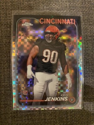 2024 Topps Chrome Kris Jenkins x-Fractor Rc #250 Cincinnati Bengals Karte A2