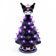 Sanrio Kuromi Light-Up Ceramic Christmas Tree | 6 Inches Tall