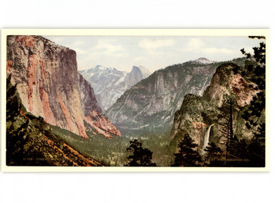 USA, California, Yosemite Valley, General view, Photochrome, ca.1898  vintage pr