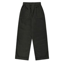 Kappy One Tuck Fatigue Corduroy Pants Charcoal