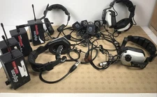 Porta Phone Digicom Football Coach Headset Communication Mic System Set Of 4