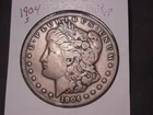 1904-S MORGAN DOLLAR F + VF NICE PQ ORIGINAL POPULAR DATE
