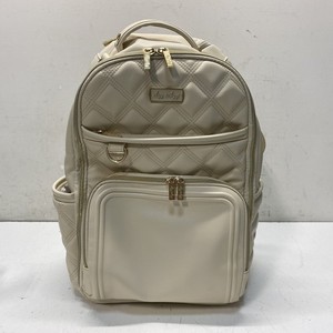 Itzy Ritzy Cream Boss Backpack Diaper Bag Vegan Leather Gold Hardware