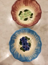 Pair Of  Southern Pottery Ceramic Soup Cereal Bowls