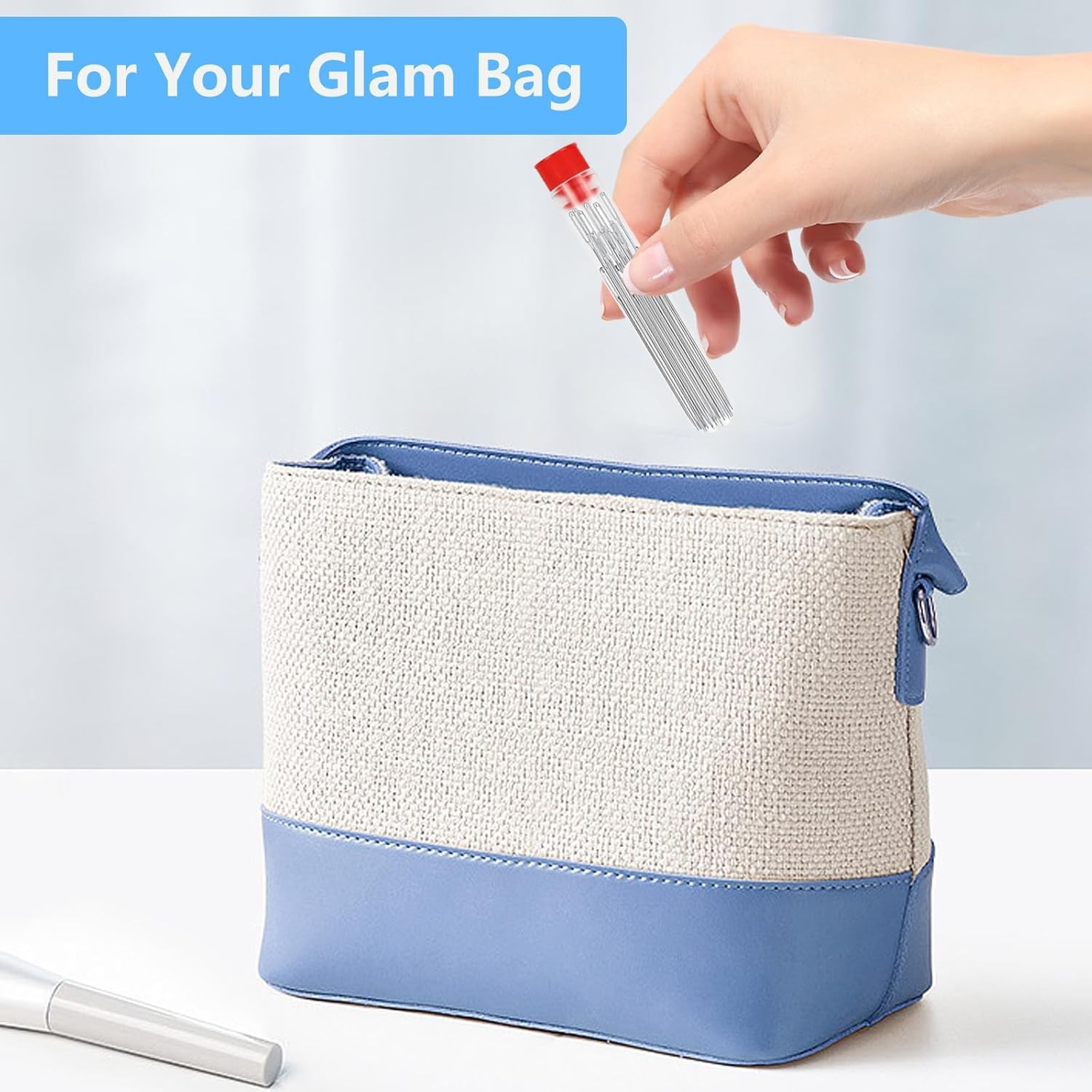 60 PCS Large Eye Sewing Needles Set – 3 Sizes with Threader for Hand Sewing 