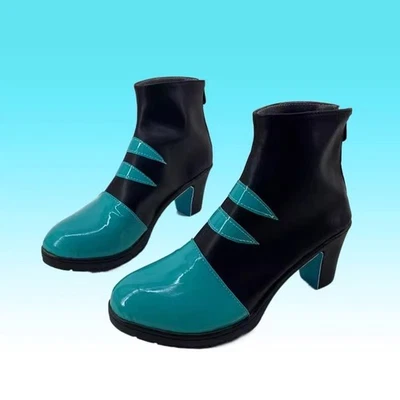 HANDMADE Cosplay Hazbin Hotel Vox Schuhe Knöchelstiefel Halloween Stiefel Requisiten PU