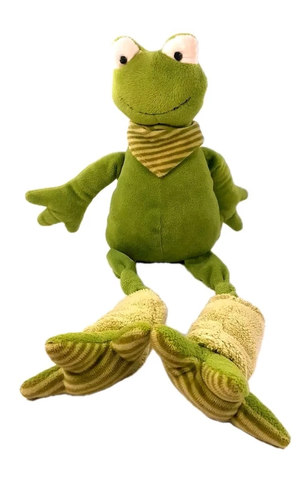 peluche Grenouille Verte Les Petites Maries  grand modèle 49 cm doudou - Photo 4/4