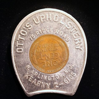 NICE Encased 1948 s Lincoln cent Otto's Upholstery N. Arlington New Jersey