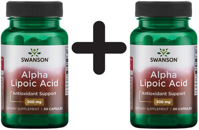 2 x Swanson Alpha Lipoic Acid, 300mg - 60 caps (233,22 EUR/kg)