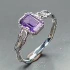 Jewelry gemstone Natural Amethyst Ring 925 Sterling Silver Size 7 /R471671