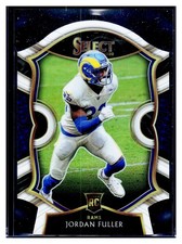 2020 Panini Select White Prizm Die Cut #75 Jordan Fuller RC Los Angeles Rookie