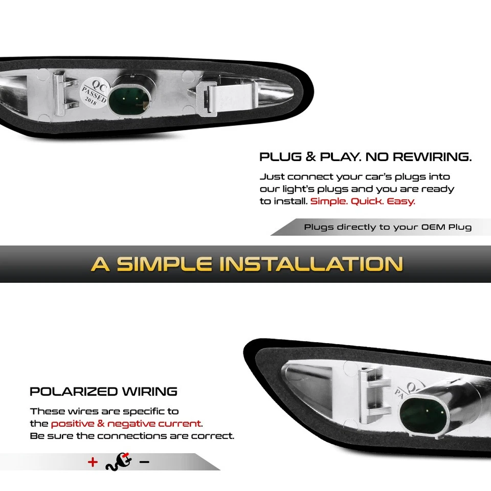 For BMW E82 E88 E90 E92 [HOT SMOKE] LED Side Marker Lights Signal Blinker Lamps Foto 4 de 4